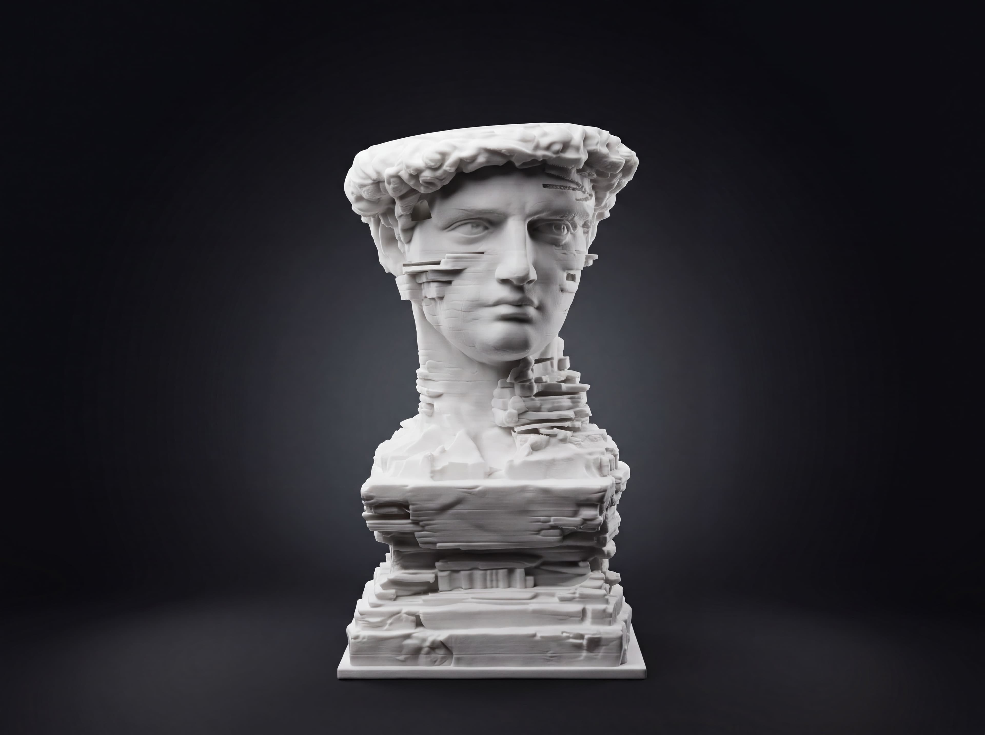 Classical Greek bust display