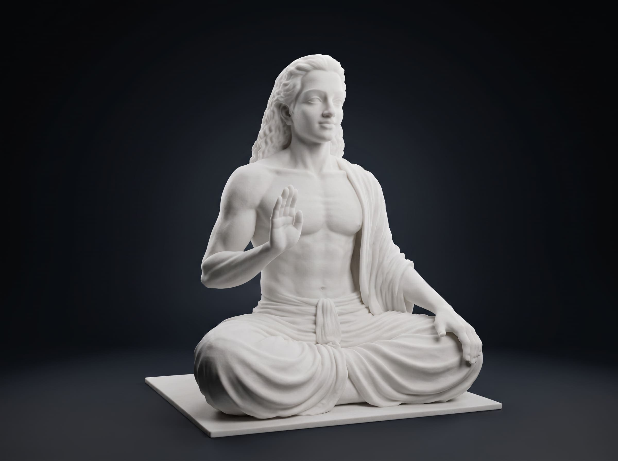 Seated Mahadev sculpture