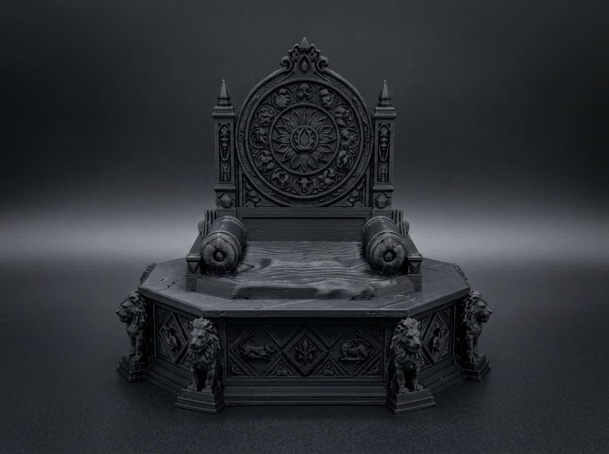 Ornate miniature throne