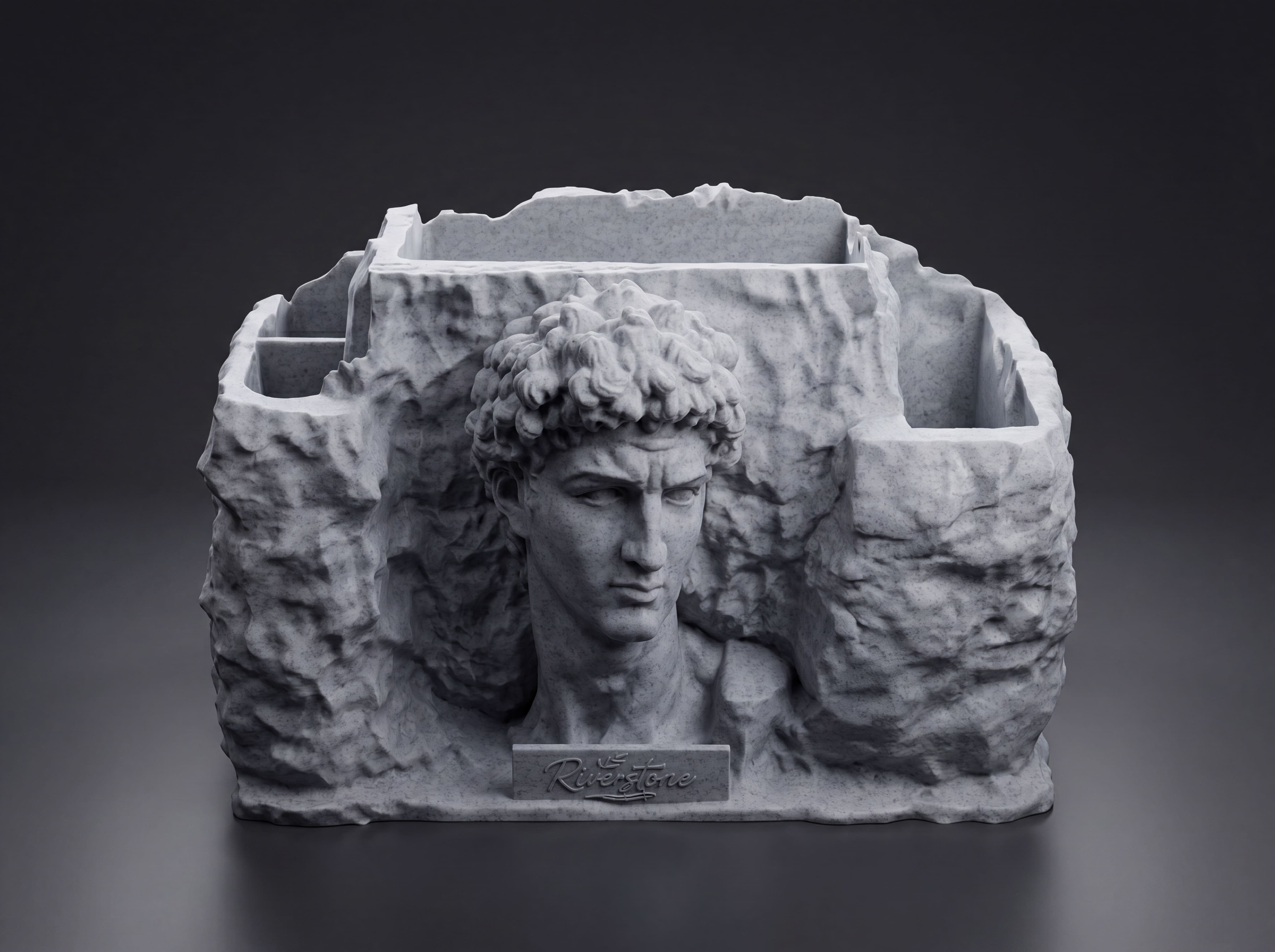 Sculptural desk organiser