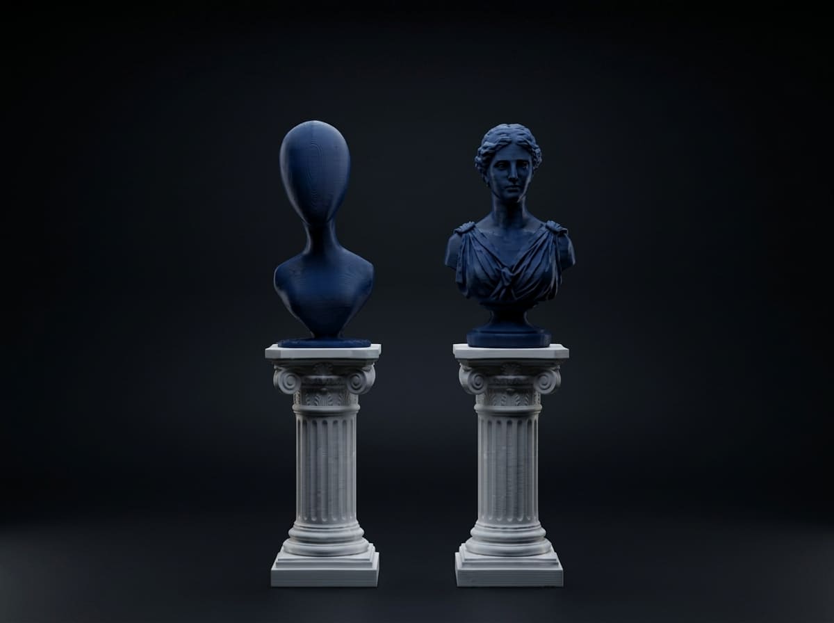 Display bust & pillar set