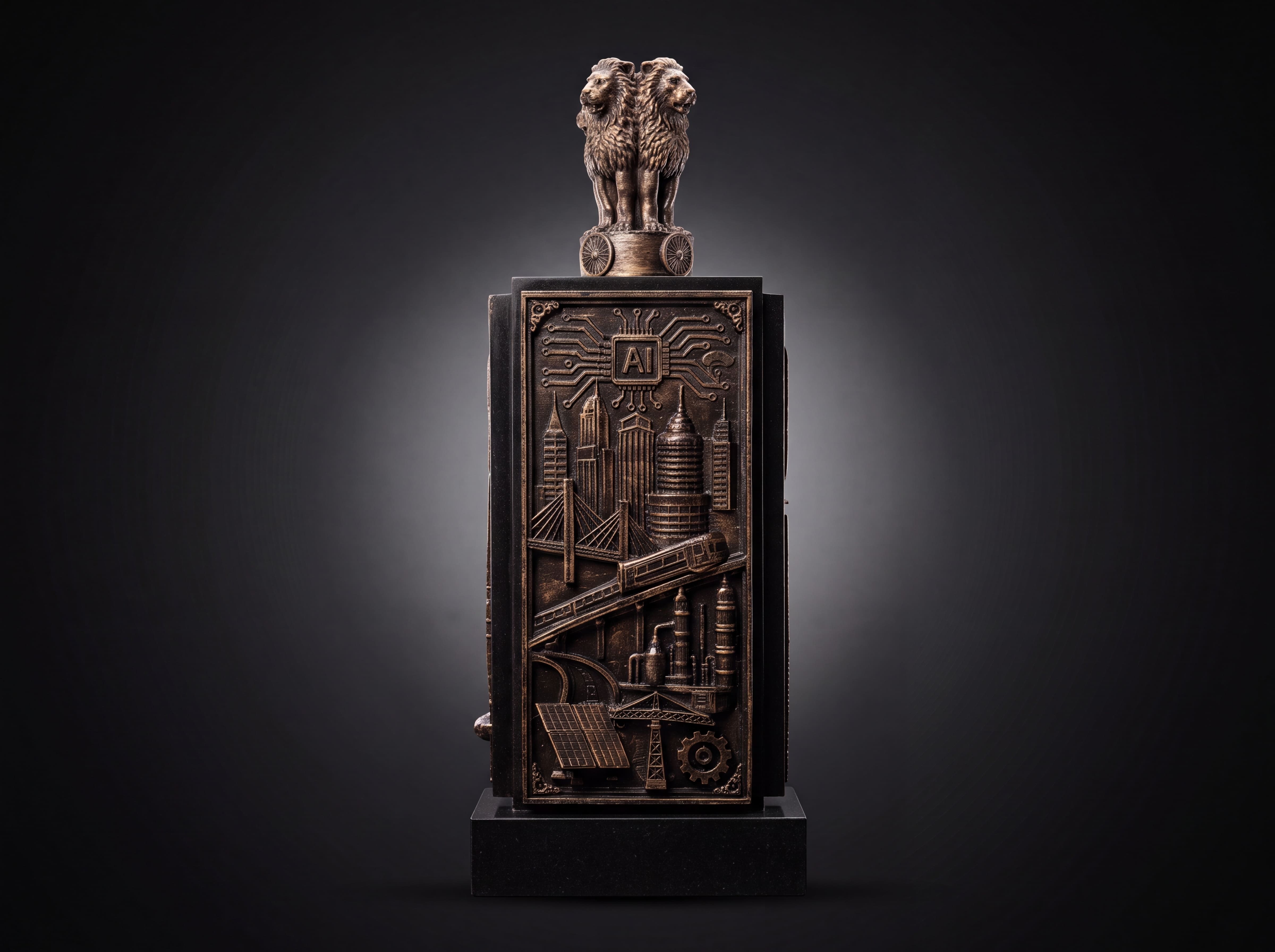 Figural commemorative award