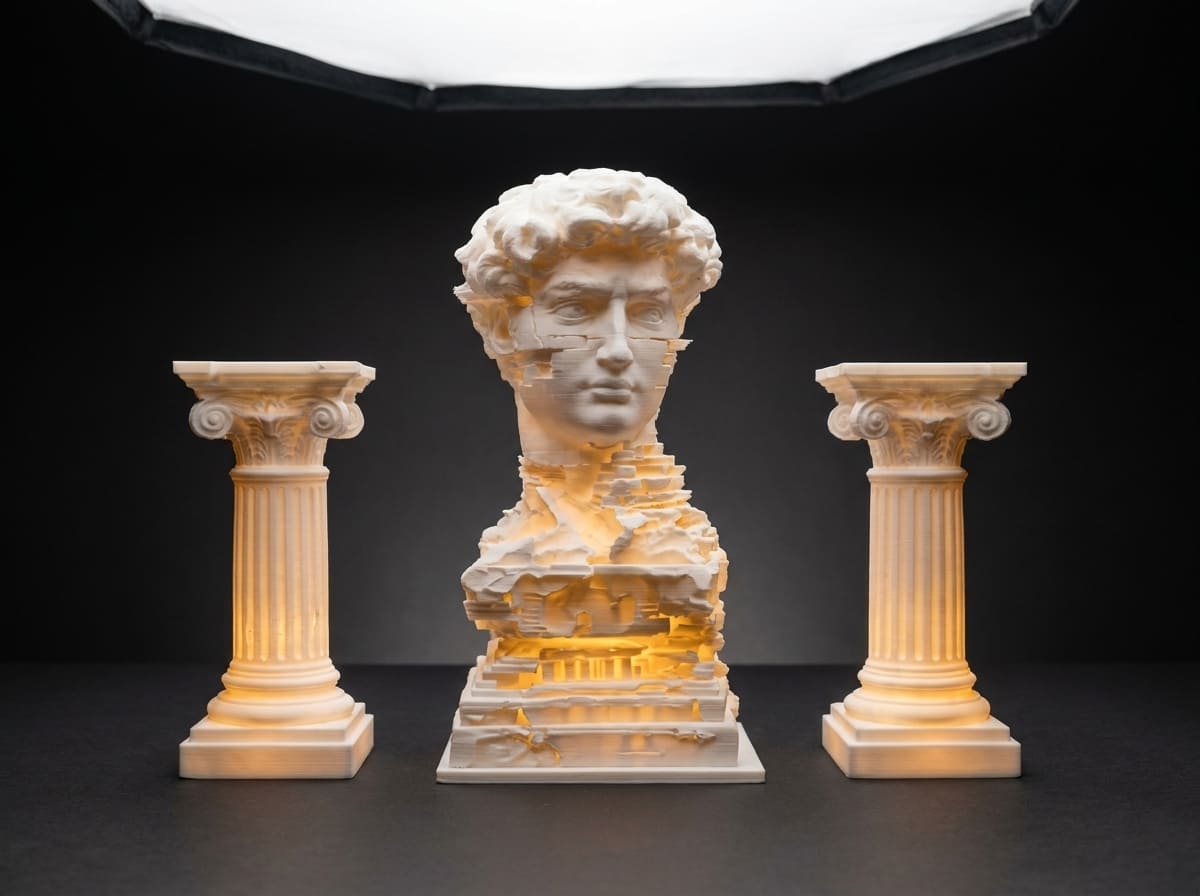 Classical bust & pillar set