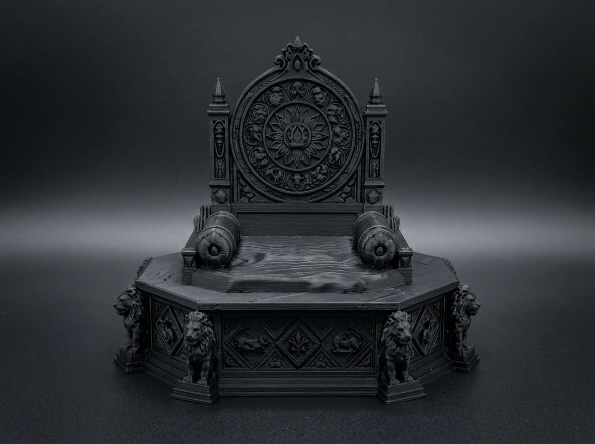 Ornate miniature throne